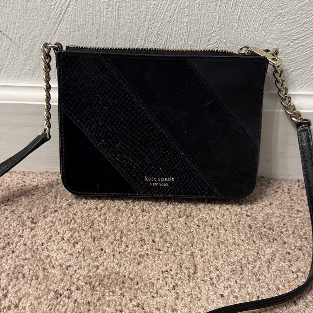 Kate Spade Black Textured Crossbody Bag